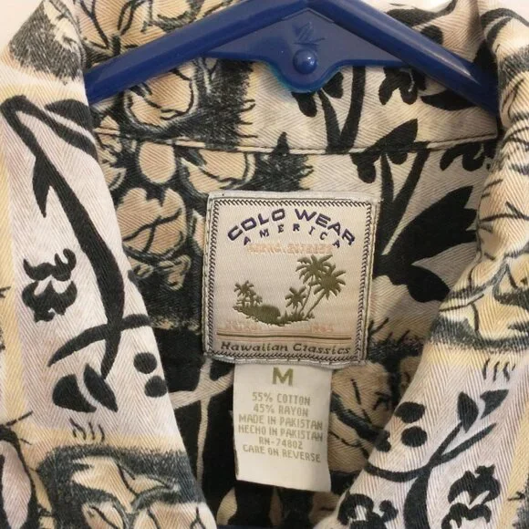 Cold Wear America Hawaiian Classics Men's Shirt, Size Medium - Picture 2 of 6